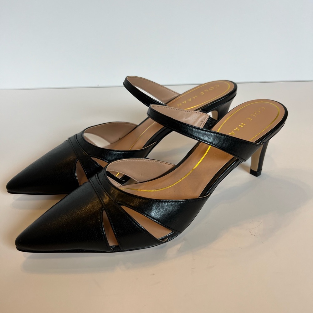 Cole Haan Vandam Dress Pointed Mule Kitten Heel size 8